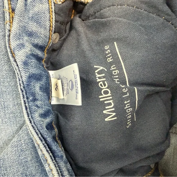 Oliver Logan Mulberry Straight Leg High Rise Relaxed Jeans Size 26 - Picture 14 of 16